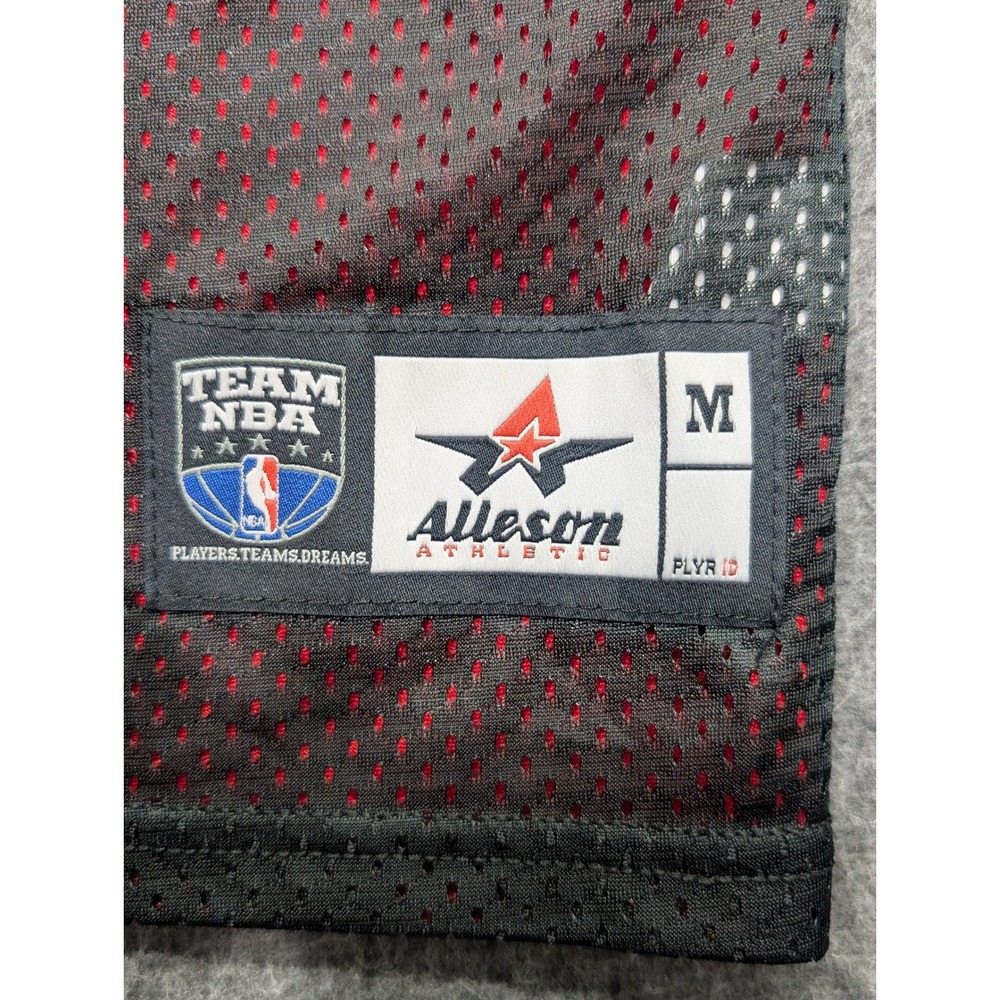 Alleson Athletic NBA Atlanta Hawks Reversible Mesh Jersey Black Red Mens Medium - Picture 3 of 11